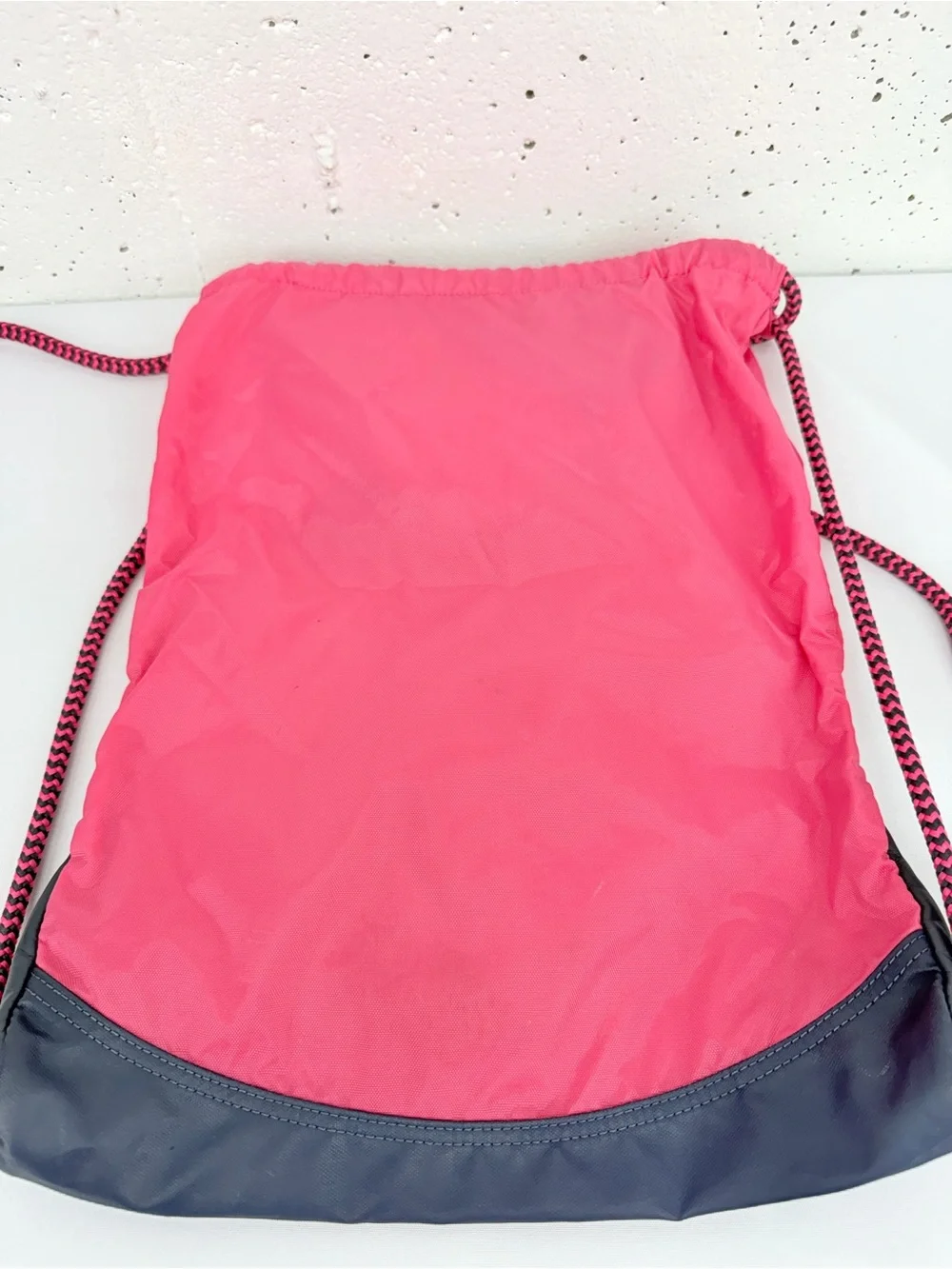 Nike Pink & Gray Colorblock Drawstring Gym Bag